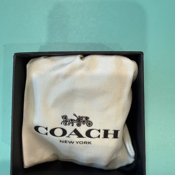 COACH Signature Enamel Large Hoop Earrings - Picture 6 of 6